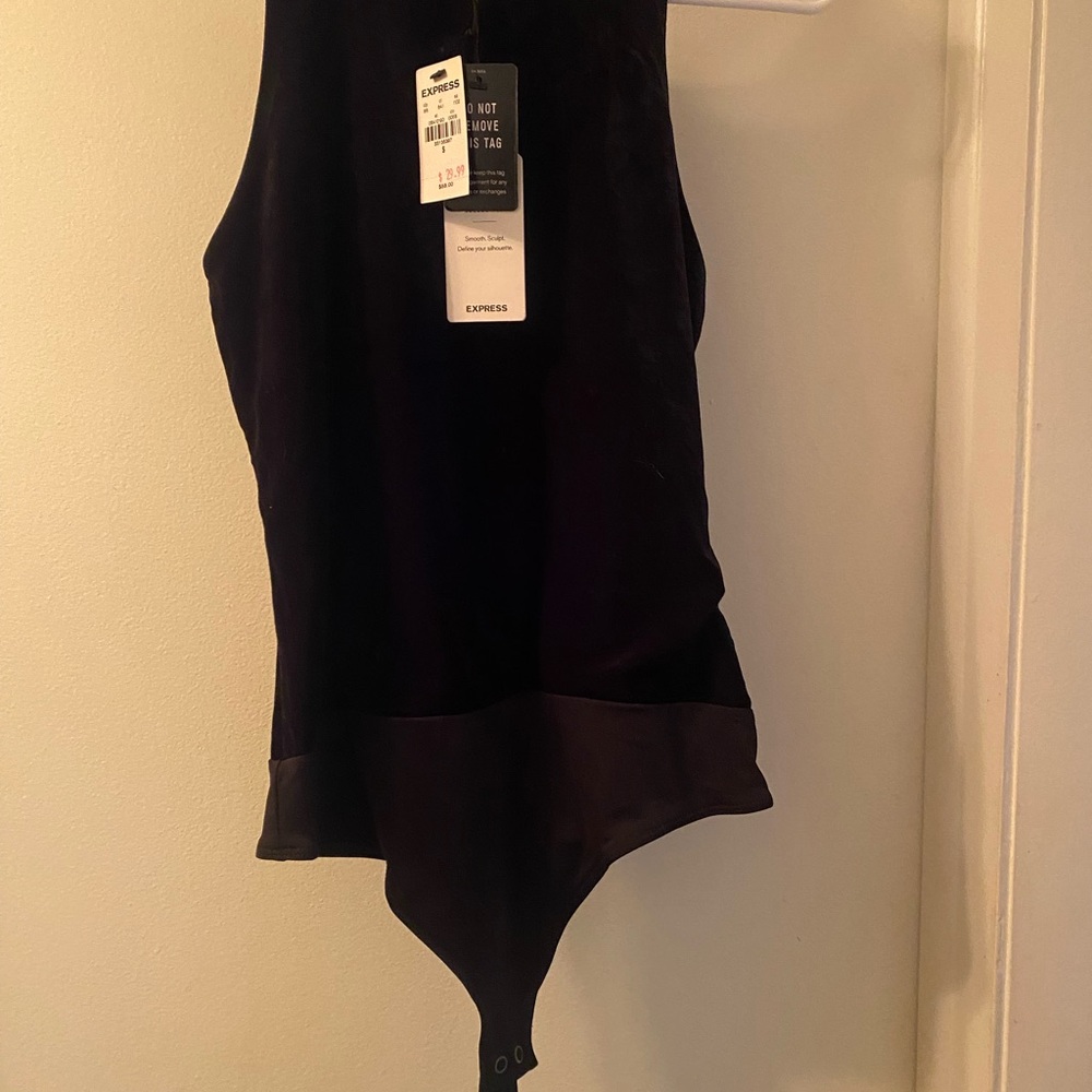 Express Black Sleeveless Bodysuit